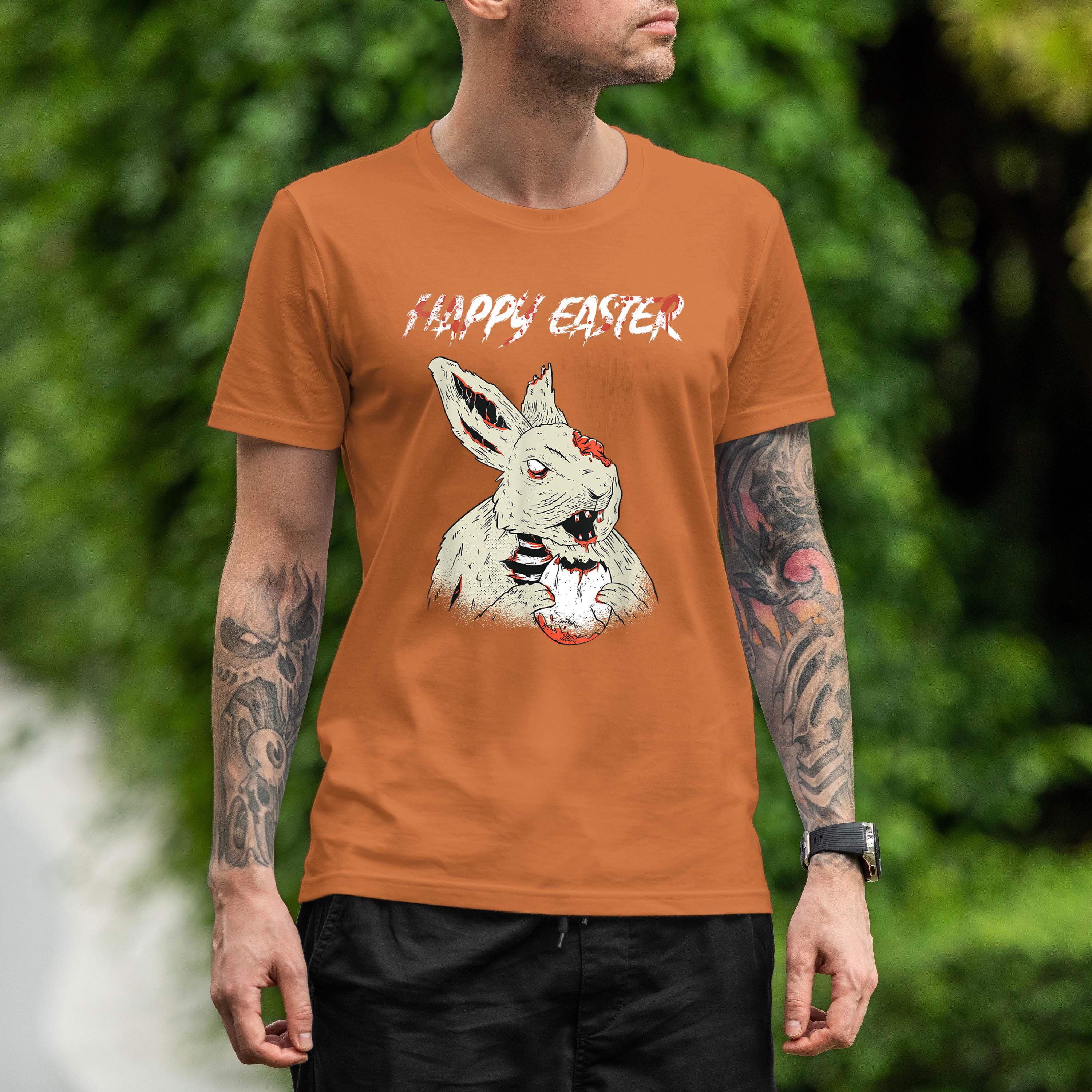 Horror Movie Lover Easter Bunny Bloody Gore Zombie Egg Shirt 